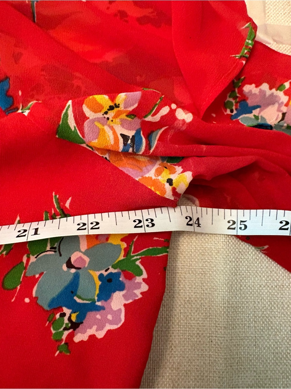 Ralph Lauren Red Floral Tiered Skirt and Blouse Set - XL - Picture 10 of 13